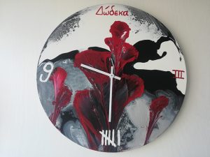 Wanduhr auf Leinwand