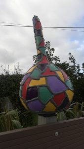 Kürbis als Zaun-Dekoration