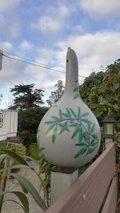 Kürbis als Zaun-Dekoration