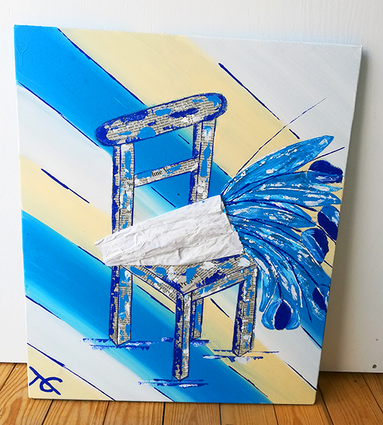 Chair with Newspaper I by Tanja Günther, Stillleben