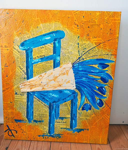 Chair with Newspaper III by Tanja Günther