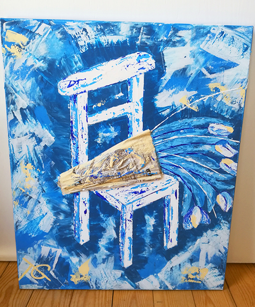 Chair with Newspaper II by Tanja Günther