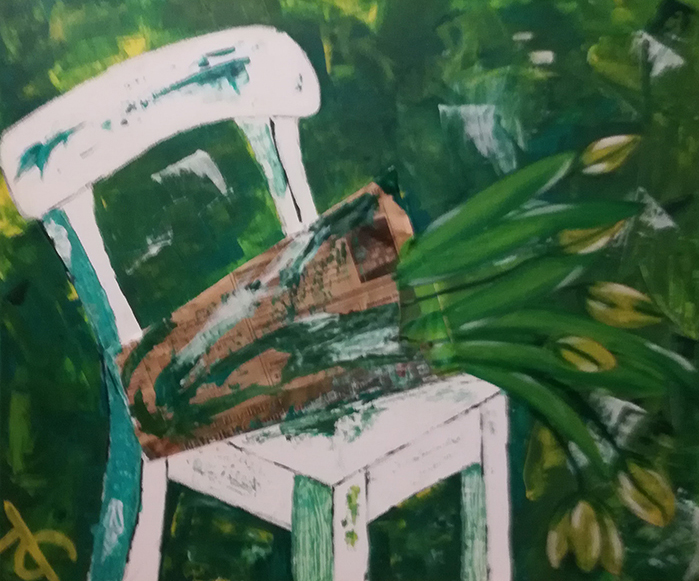 Chair with Newspaper IV by Tanja Günther