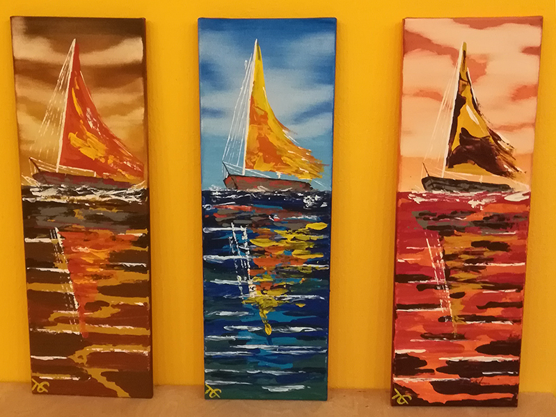 Boat from Sunrise to Sunset by Tanja Günther