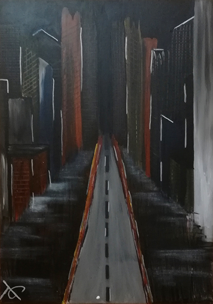 Road to nowhere | Acrylmalerei Tanja Günther