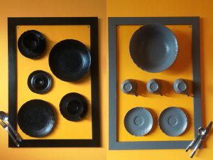 Omas altes Geschirr als Küchen-Deko